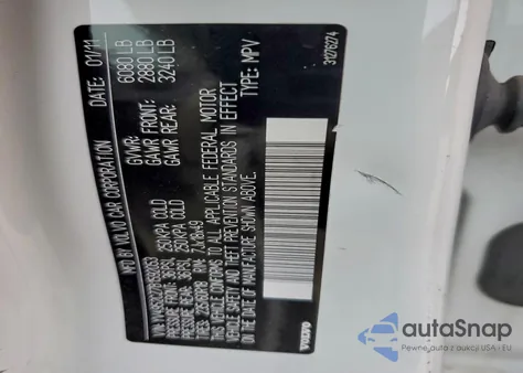 2011 Volvo Xc90 3.2 from USA, damaged, VIN YV4952CZ7B1592053